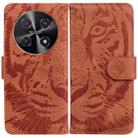 For Huawei nova 12i Tiger Embossing Pattern Flip Leather Phone Case(Brown) - 1