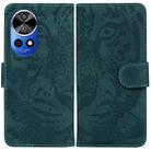 For Huawei nova 12 Pro / nova 12 Ultra Tiger Embossing Pattern Flip Leather Phone Case(Green) - 1