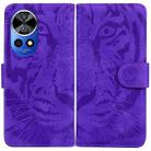 For Huawei nova 12 Pro / nova 12 Ultra Tiger Embossing Pattern Flip Leather Phone Case(Purple) - 1