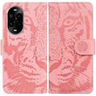 For Huawei nova 13 Pro Tiger Embossing Pattern Flip Leather Phone Case(Pink) - 1