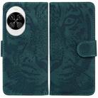 For Huawei nova 14 Tiger Embossing Pattern Flip Leather Phone Case(Green) - 1