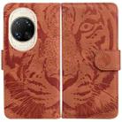For Huawei nova 14 Ultra Tiger Embossing Pattern Flip Leather Phone Case(Brown) - 1