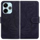 For Redmi 13 4G Tiger Embossing Pattern Flip Leather Phone Case(Black) - 1