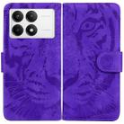 For Redmi K70 / K70 Pro Tiger Embossing Pattern Flip Leather Phone Case(Purple) - 1