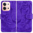 For Redmi 15C 4G 173.1mm / 15C 5G 173.1mm Tiger Embossing Pattern Flip Leather Phone Case(Purple) - 1
