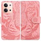 For Redmi 15C 4G 173.1mm / 15C 5G 173.1mm Tiger Embossing Pattern Flip Leather Phone Case(Pink) - 1