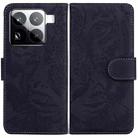 For Xiaomi 15 Pro Tiger Embossing Pattern Flip Leather Phone Case(Black) - 1