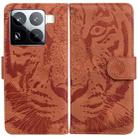 For Xiaomi 15 Pro Tiger Embossing Pattern Flip Leather Phone Case(Brown) - 1