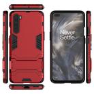 For OnePlus Nord PC + TPU Shockproof Protective Case with Invisible Holder(Red) - 2