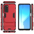 For Huawei Honor Play 4 PC + TPU Shockproof Protective Case with Invisible Holder(Red) - 2