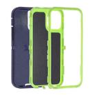 For iPhone 15 Pro Max Robot Three-proof Life Waterproof Phone Case with Holder(Royal Blue + Green) - 2
