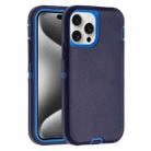 For iPhone 15 Pro Robot Three-proof Life Waterproof Phone Case with Holder(Royal Blue + Blue) - 1