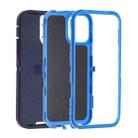 For iPhone 15 Pro Robot Three-proof Life Waterproof Phone Case with Holder(Royal Blue + Blue) - 2