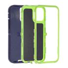 For iPhone 15 Pro Robot Three-proof Life Waterproof Phone Case with Holder(Royal Blue + Green) - 2