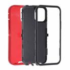 For iPhone 14 Plus Robot Three-proof Life Waterproof Phone Case with Holder(Red + Black) - 2