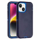 For iPhone 14 Plus Robot Three-proof Life Waterproof Phone Case with Holder(Royal Blue + Blue) - 1