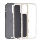 For iPhone 14 Robot Three-proof Life Waterproof Phone Case with Holder(Grey + White) - 2