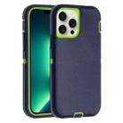 For iPhone 13 Pro Max Robot Three-proof Life Waterproof Phone Case with Holder(Royal Blue + Green) - 1