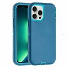 For iPhone 13 Pro Robot Three-proof Life Waterproof Phone Case with Holder(Dark Blue + Light Blue) - 1