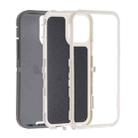For iPhone 13 Robot Three-proof Life Waterproof Phone Case with Holder(Grey + White) - 2