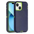 For iPhone 13 Robot Three-proof Life Waterproof Phone Case with Holder(Royal Blue + Green) - 1