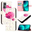 For Xiaomi 12 Lite 3D Painting Horizontal Flip Leather Phone Case(Flower) - 1