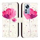 For Xiaomi 12 Pro / 12S Pro 3D Painting Horizontal Flip Leather Phone Case(Flower) - 2