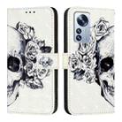 For Xiaomi 12 Pro / 12S Pro 3D Painting Horizontal Flip Leather Phone Case(Skull) - 2