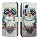 For Xiaomi 12 Pro / 12S Pro 3D Painting Horizontal Flip Leather Phone Case(Grey Owl) - 2