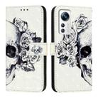 For Xiaomi 12 / 12X / 12S 3D Painting Horizontal Flip Leather Phone Case(Skull) - 2