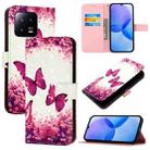For Xiaomi 13 3D Painting Horizontal Flip Leather Phone Case(Rose Butterfly) - 1