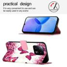 For Xiaomi 13 3D Painting Horizontal Flip Leather Phone Case(Rose Butterfly) - 3