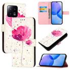 For Xiaomi 13 3D Painting Horizontal Flip Leather Phone Case(Flower) - 1