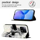 For Xiaomi 13 3D Painting Horizontal Flip Leather Phone Case(Skull) - 3