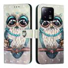 For Xiaomi 13 3D Painting Horizontal Flip Leather Phone Case(Grey Owl) - 2