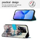 For Xiaomi 13 3D Painting Horizontal Flip Leather Phone Case(Grey Owl) - 3