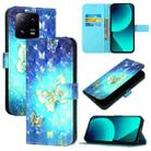 For Xiaomi 13 Pro 3D Painting Horizontal Flip Leather Phone Case(Golden Butterfly) - 1