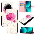 For Xiaomi 13 Ultra 3D Painting Horizontal Flip Leather Phone Case(Flower) - 1