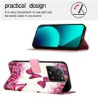 For Xiaomi 13T Global / 13T Pro Global 3D Painting Horizontal Flip Leather Phone Case(Rose Butterfly) - 3
