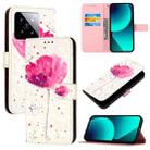 For Xiaomi 14 3D Painting Horizontal Flip Leather Phone Case(Flower) - 1