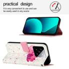 For Xiaomi 14 3D Painting Horizontal Flip Leather Phone Case(Flower) - 3