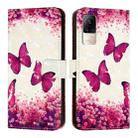 For Xiaomi Civi 1S 3D Painting Horizontal Flip Leather Phone Case(Rose Butterfly) - 2