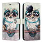 For Xiaomi Civi 3 3D Painting Horizontal Flip Leather Phone Case(Grey Owl) - 2