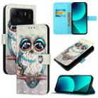 For Xiaomi Mi 11 Ultra 3D Painting Horizontal Flip Leather Phone Case(Grey Owl) - 1