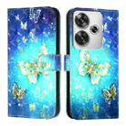 For Xiaomi Poco F6 5G 3D Painting Horizontal Flip Leather Phone Case(Golden Butterfly) - 2