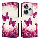For Xiaomi Poco F6 5G 3D Painting Horizontal Flip Leather Phone Case(Rose Butterfly) - 2