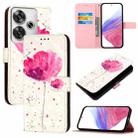 For Xiaomi Poco F6 5G 3D Painting Horizontal Flip Leather Phone Case(Flower) - 1