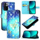 For Xiaomi Poco X4 NFC 3D Painting Horizontal Flip Leather Phone Case(Golden Butterfly) - 1