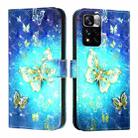 For Xiaomi Poco X4 NFC 3D Painting Horizontal Flip Leather Phone Case(Golden Butterfly) - 2