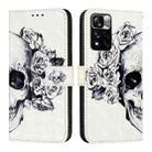 For Xiaomi Poco X4 NFC 3D Painting Horizontal Flip Leather Phone Case(Skull) - 2